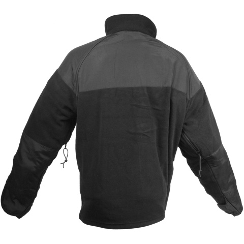 Rothco ECWCS Polar Fleece Jacket w/ Reinforced Elbows - BLACK
