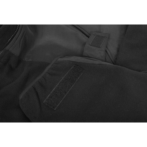 Rothco ECWCS Polar Fleece Jacket w/ Reinforced Elbows - BLACK