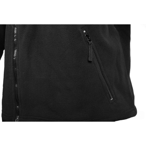 Rothco ECWCS Polar Fleece Jacket w/ Reinforced Elbows - BLACK