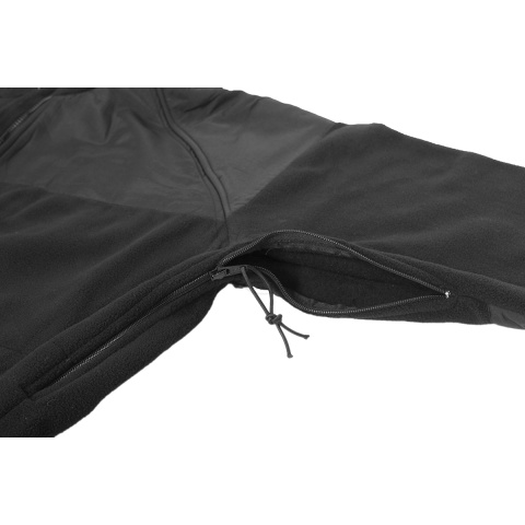 Rothco ECWCS Polar Fleece Jacket w/ Reinforced Elbows - BLACK