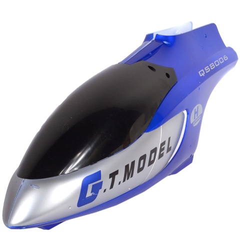 GT Model Head Cover Cabin Canopy Replacement for 3.5 Channel QS8006 Coaxial RC Helicopter - BLUE