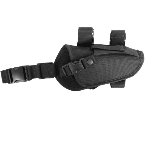 AMA Airsoft 1000D Right Handed Pistol Drop Leg Holster - BLACK
