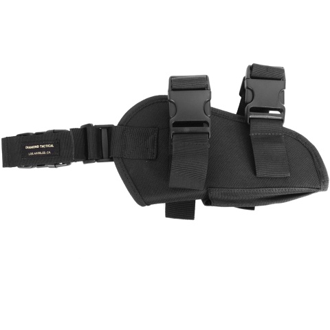AMA Airsoft 1000D Right Handed Pistol Drop Leg Holster - BLACK