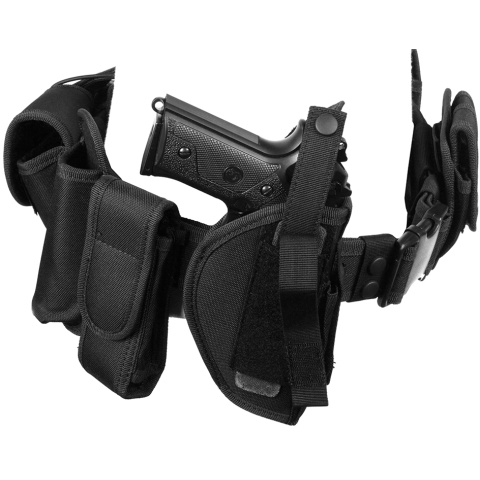 AMA 1000D Police Utility Belt w/ Holster - BLACK