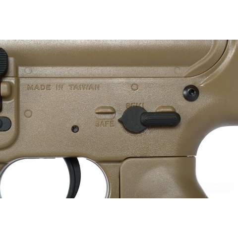 AMS-SRC Stryke Series SR15 MK18 RIS Full Metal Gearbox AEG Rifle - TAN (DISCONTINUED)