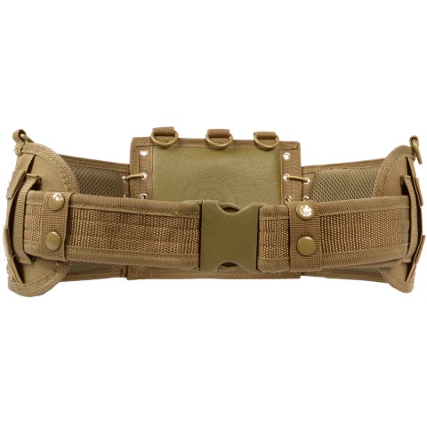 NcStar Low-Profile MOLLE Battle Belt w/ Internal QD Combat Belt - TAN