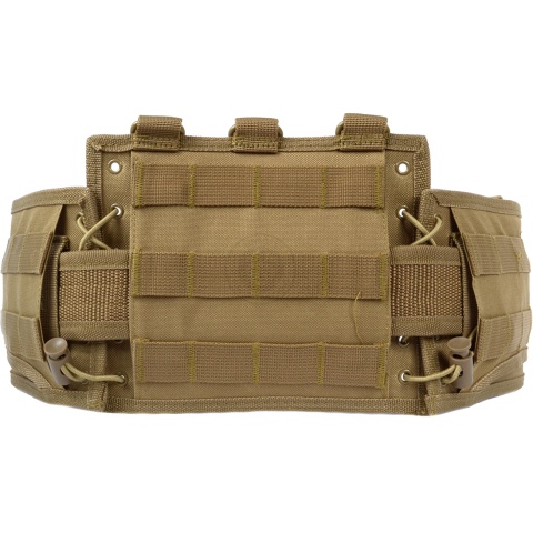 NcStar Low-Profile MOLLE Battle Belt w/ Internal QD Combat Belt - TAN
