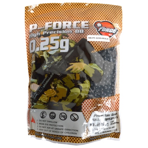 0.25g PFORCE JDM-Spec Seamless Airsoft BBs - 4000rd Bag - BLACK