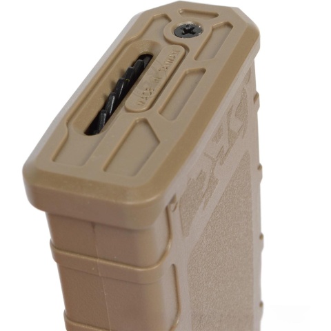 SRC STRIKE Series 300rd Airsoft Hi-Cap Polymer M4 AEG Magazine - TAN