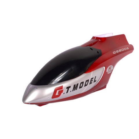 GT Model Head Cover Cabin Canopy Replacement for 3.5 Channel QS8006 Coaxial RC Helicopter - RED