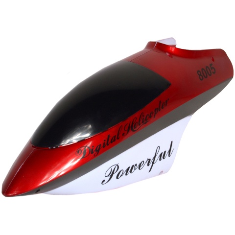 GT Model Head Cover Cabin Canopy Replacement for 3.5 Channel QS8005 Coaxial RC Helicopter - RED