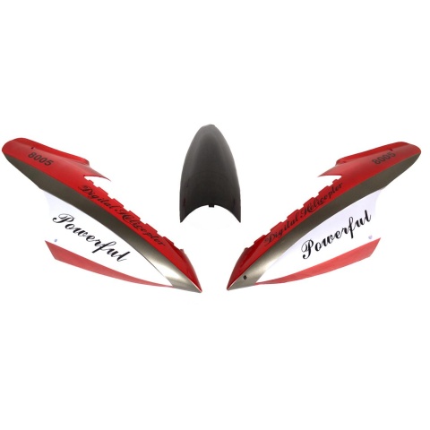 GT Model Head Cover Cabin Canopy Replacement for 3.5 Channel QS8005 Coaxial RC Helicopter - RED