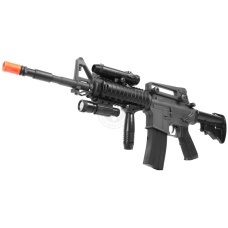 DBoys M4 RIS Full Auto Airsoft AEG w/ PEQ Box + Laser + Grip