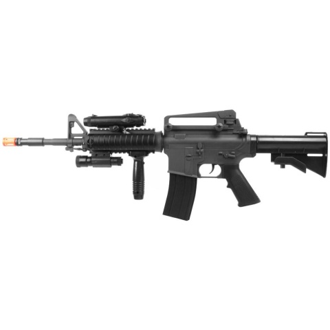 DBoys M4 RIS Full Auto Airsoft AEG w/ PEQ Box + Laser + Grip