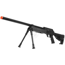 WellFire MB13B APS SR-2 Metal Sniper Rifle w/ Metal Bipod - BLACK