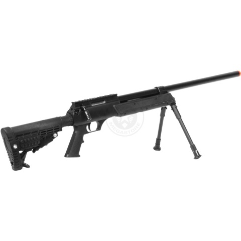 WellFire MB13B APS SR-2 Metal Sniper Rifle w/ Metal Bipod - BLACK