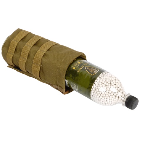 Flyye Industries MOLLE Water Bottle Pouch w/ Drawstring - COYOTE BROWN