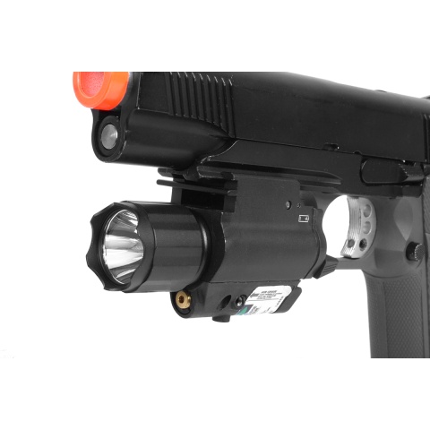 NcStar Airsoft Quick Release 200 Lumen Flashlight Green Laser Combo