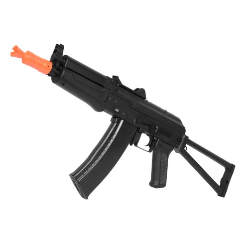 420 FPS DBoys AK-74U AEG Rifle w/ Skeleton Stock - BLACK