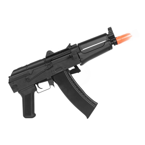 420 FPS DBoys AK-74U AEG Rifle w/ Skeleton Stock - BLACK