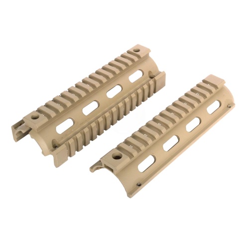 AIM Sports 6.5-Inch M4A1 Carbine Length Drop-In Quad Rail - TAN