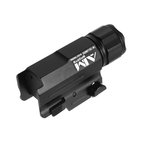 AIM Sports 150 Lumen Compact Flashlight w/ Quick-Release Weaver Mount