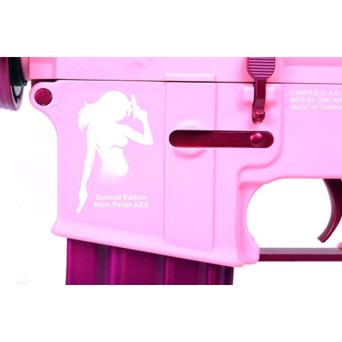 G&G M4 Carbine Femme Fatale AEG Rifle w/ Crane Stock (Color: Pink) 