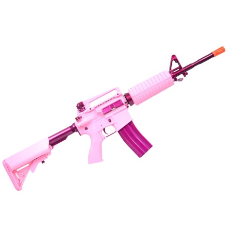 G&G M4 Carbine Femme Fatale AEG Rifle w/ Crane Stock (Color: Pink) 