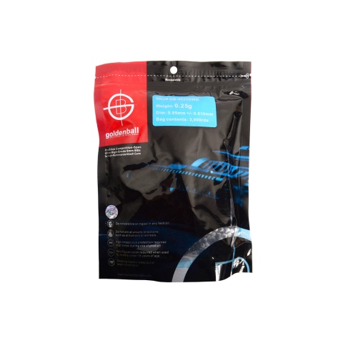 0.25g GoldenBall 6mm Airsoft BBs - 3000rd Bag - BLACK & WHITE
