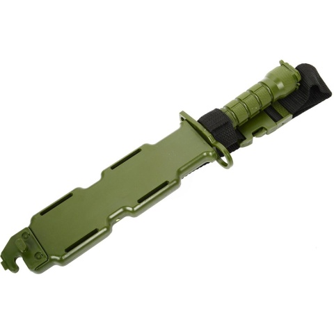 G-Force Army M9 Training Knife Bayonet w/ Heavy Duty Sheath - GREEN
