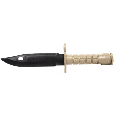 G-Force Army M9 Training Knife Bayonet w/ Heavy Duty Sheath - TAN
