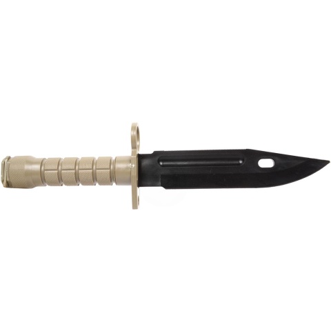 G-Force Army M9 Training Knife Bayonet w/ Heavy Duty Sheath - TAN