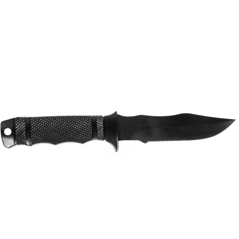 G-Force Combat Rubber Training Knife w/ Tactical Sheath - BLACK
