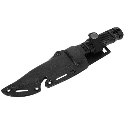 G-Force Combat Rubber Training Knife w/ Tactical Sheath - BLACK