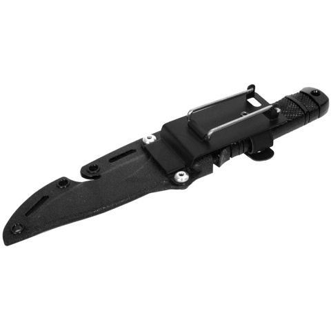 G-Force Combat Rubber Training Knife w/ Tactical Sheath - BLACK