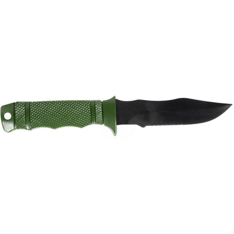 G-Force Combat Rubber Training Knife w/ Tactical Sheath - GREEN