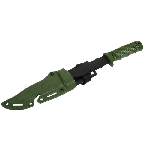 G-Force Combat Rubber Training Knife w/ Tactical Sheath - GREEN