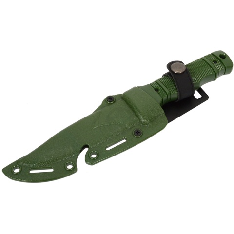 G-Force Combat Rubber Training Knife w/ Tactical Sheath - GREEN