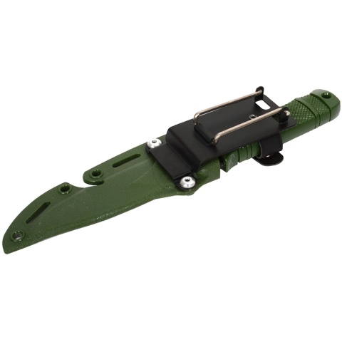 G-Force Combat Rubber Training Knife w/ Tactical Sheath - GREEN