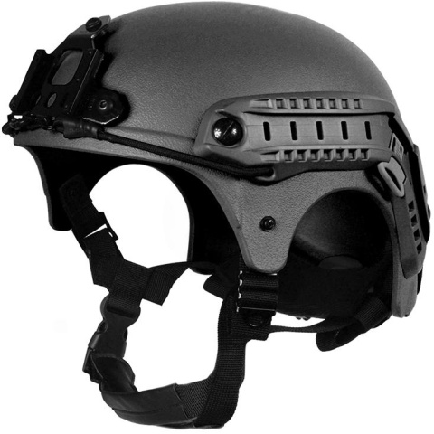 G-Force Tactical IBH Airsoft Helmet w/ NVG Shroud & Side Rails - BLACK