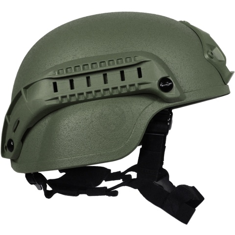 G-Force MICH 2000 Replica Helmet w/ Side Adapter Accessory Rails - OD