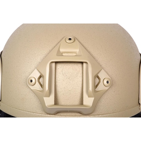 G-Force MICH 2000 Replica Helmet w/ Side Adapter Accessory Rails - TAN