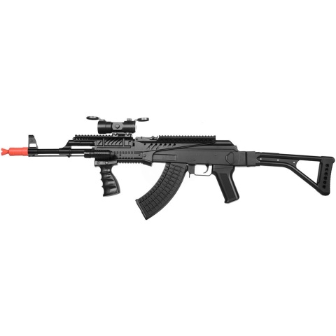 CYMA P48A AK47 RAS Spring Airsoft Rifle - BLACK