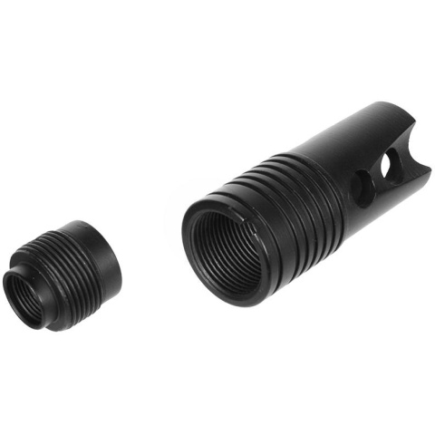 CYMA Airsoft C70 Steel Strike 14mm CCW Flash Hider - BLACK