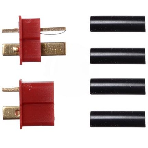 ASG Airsoft Large Deans T-Connector Battery Plug w/ Shrink Tubing