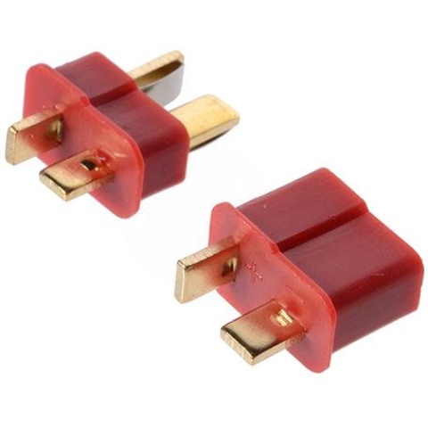ASG Airsoft Large Deans T-Connector Battery Plug w/ Shrink Tubing