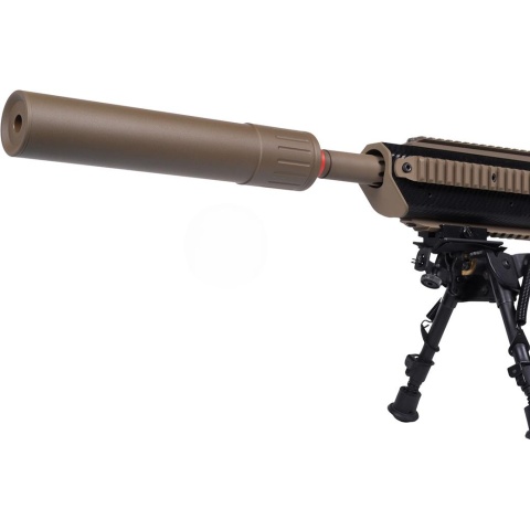 ASG Full Metal ASW338LM Airsoft Sniper Rifle Mock Suppressor