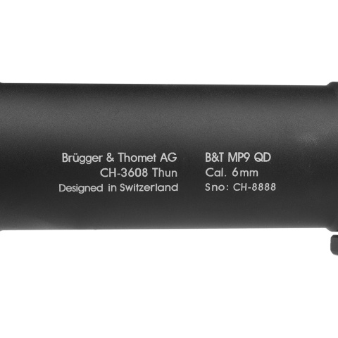 ASG B&T Licensed 8-Inch Airsoft MP9 QD Barrel Extension - 205 mm