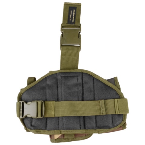 AMA MOLLE Drop Leg Airsoft Pistol Holster - WOODLAND