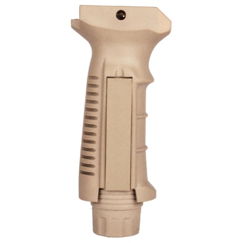 T&D Airsoft Ergonomic Vertical Grip w/ Pressure Pad Housing - TAN